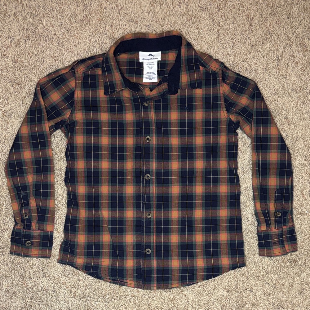 🍂Tommy Bahama Kids Plaid Button Down Shirt🍂
